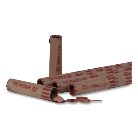 Coin-Tainer Tubular Coin Wrapper, Penny, PK1000 2160600A07